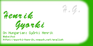 henrik gyorki business card
