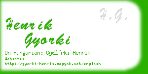 henrik gyorki business card